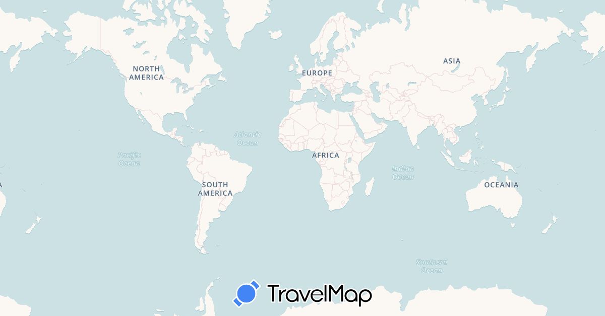 TravelMap itinerary: driving, plane, train, boat in Armenia, Argentina, Australia, Azerbaijan, Bulgaria, Bolivia, Brazil, Belize, Canada, Chile, China, Colombia, Costa Rica, Ecuador, Georgia, Guatemala, Honduras, Hungary, Indonesia, Japan, Kyrgyzstan, Cambodia, South Korea, Kazakhstan, Laos, Mongolia, Mexico, Malaysia, Nicaragua, New Zealand, Panama, Peru, Poland, Paraguay, Romania, Slovakia, El Salvador, Thailand, East Timor, Turkey, United States, Uruguay, Uzbekistan, Vietnam (Asia, Europe, North America, Oceania, South America)